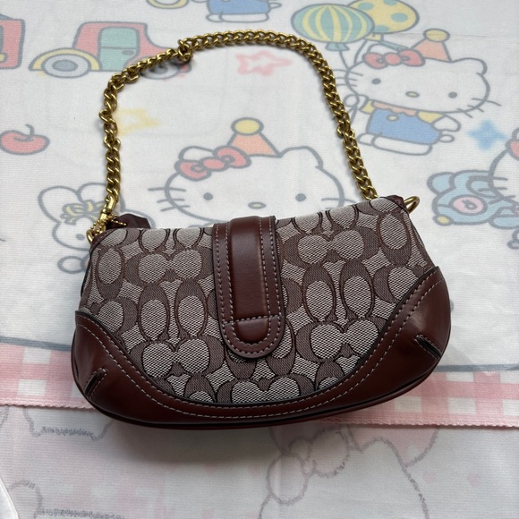 Coach Monogram Pea-Shaped Underarm Bag - Picture 5 of 8